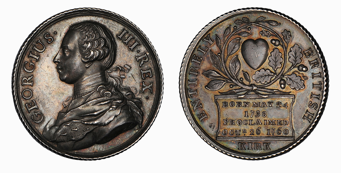 George III, Accession of George III Silver Medal, 1760