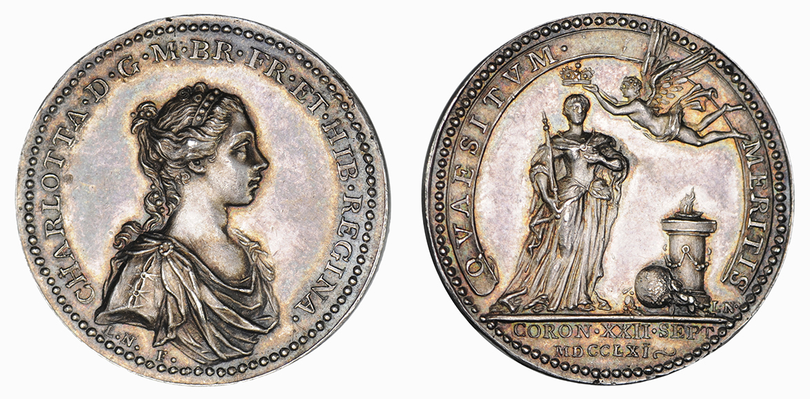 George III, Coronation of Charlotte Silver Medal, 1761
