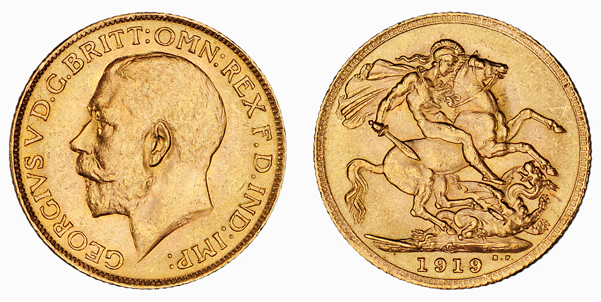 George V, Sovereign, 1919 C