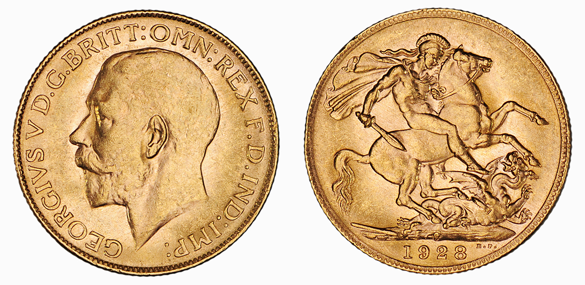 George V, Sovereign, 1928 P