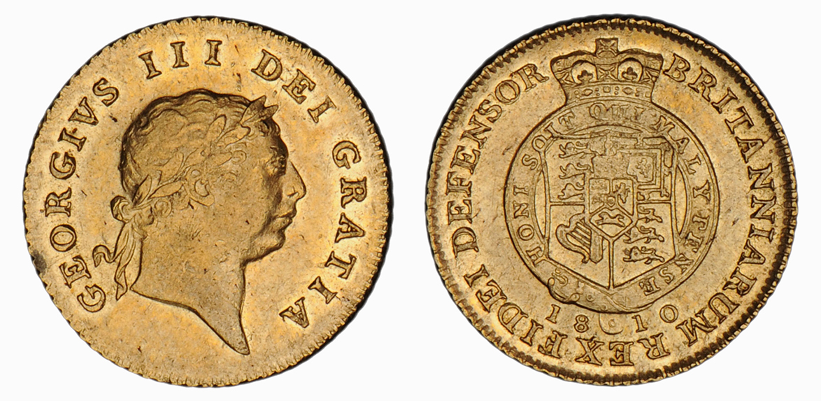 George III, Half Guinea, 1810