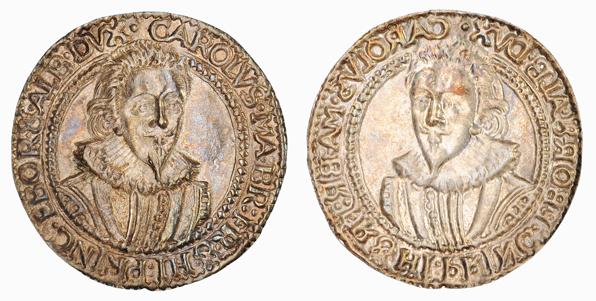 James I, Prince Charles, Silver repoussé counter