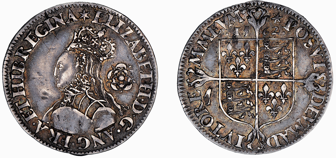 Elizabeth I, Sixpence, 1562