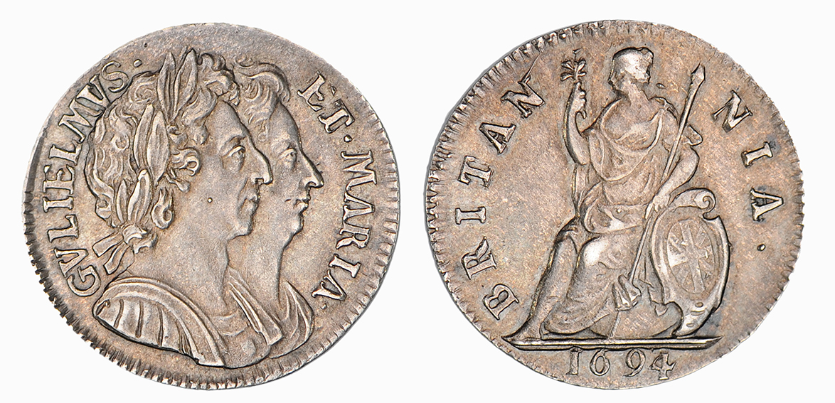 William and Mary, Pattern Silver Farthing, 1694