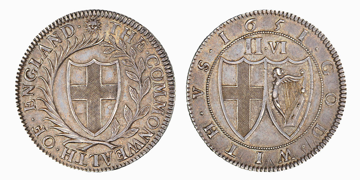 Commonwealth, Pattern Silver Halfcrown, 1651