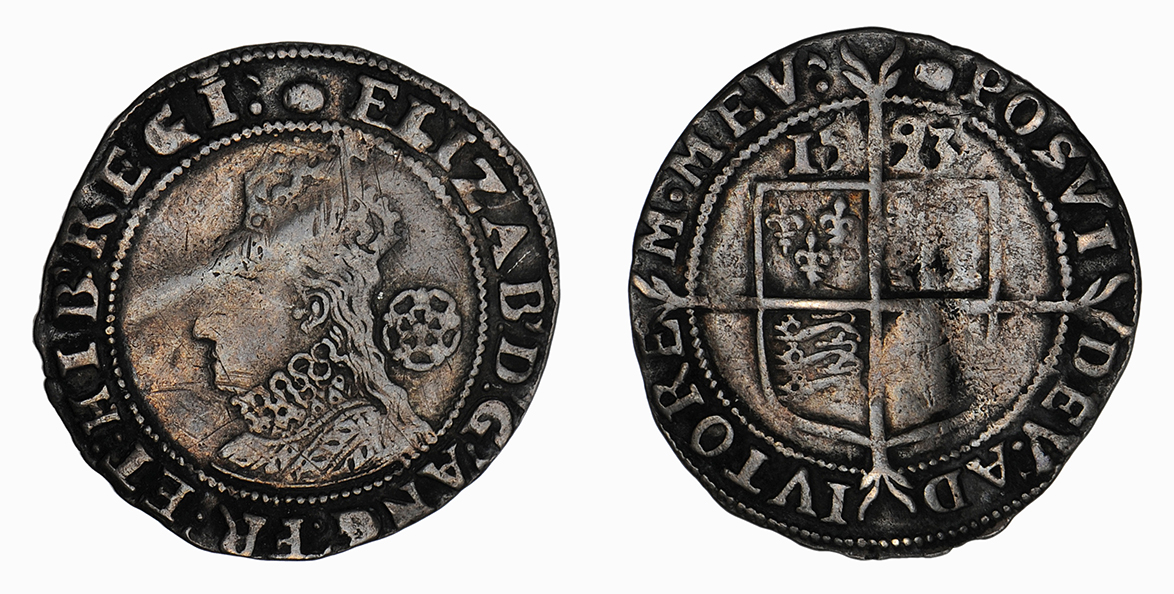 Elizabeth I, Sixpence, 1593