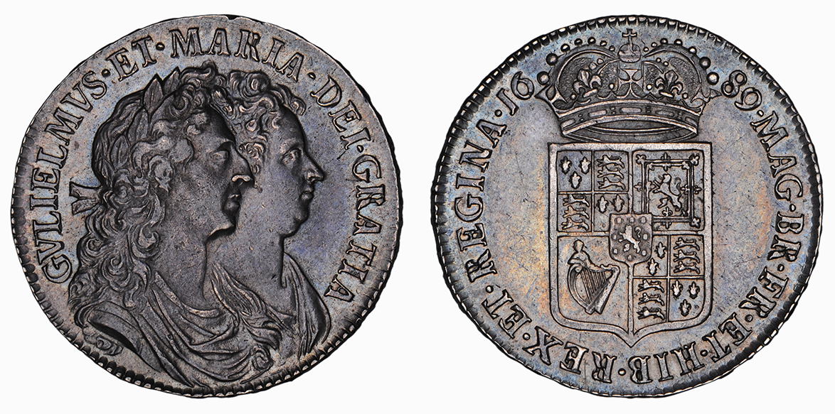 William and Mary, Halfcrown, 1689