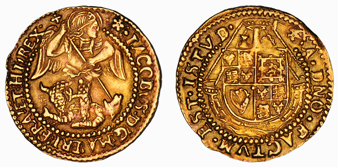 James I, Half Angel, 1604-19