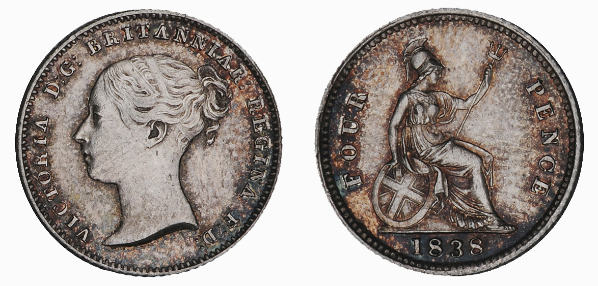 Victoria, Groat or Fourpence, 1838