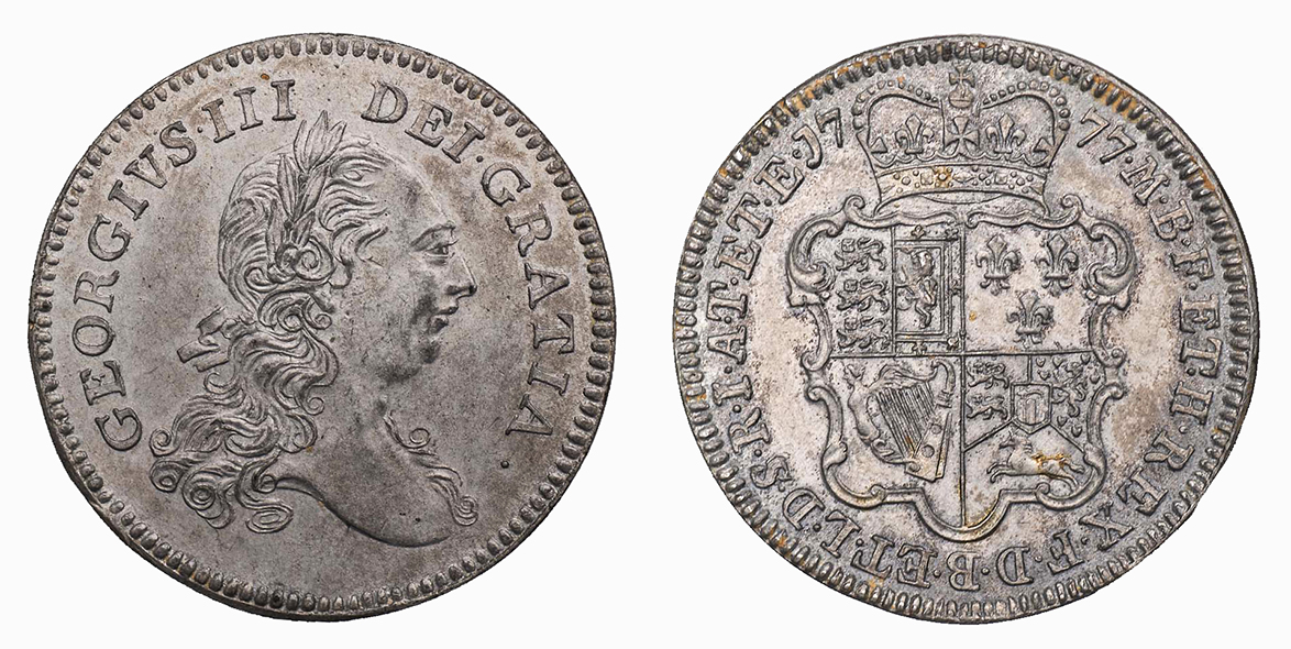 George II, Pattern Five Guineas, 1777