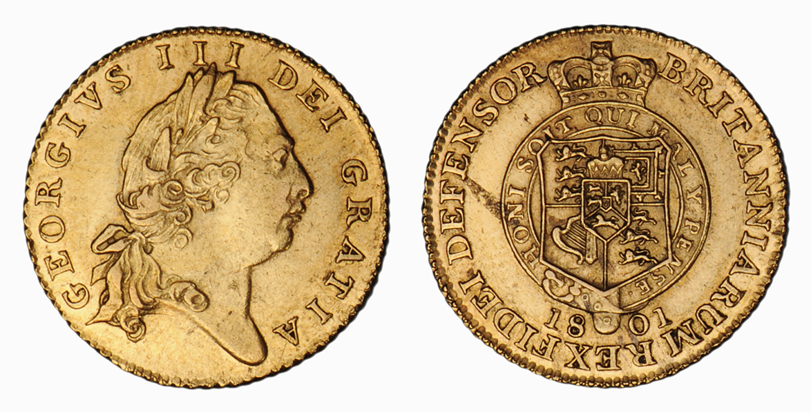George III, Half Guinea, 1801