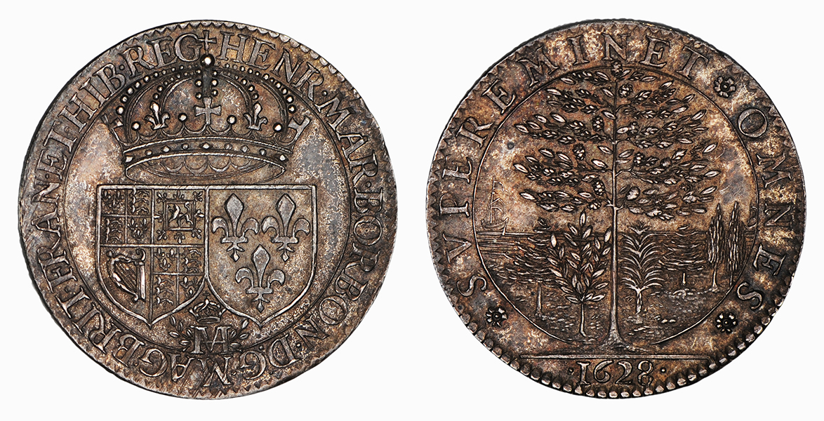 Charles I, Henrietta Maria Silver Medal, 1628
