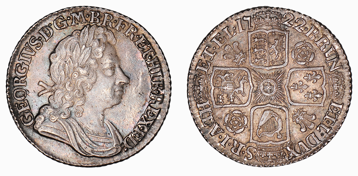 George I, Shilling, 1722