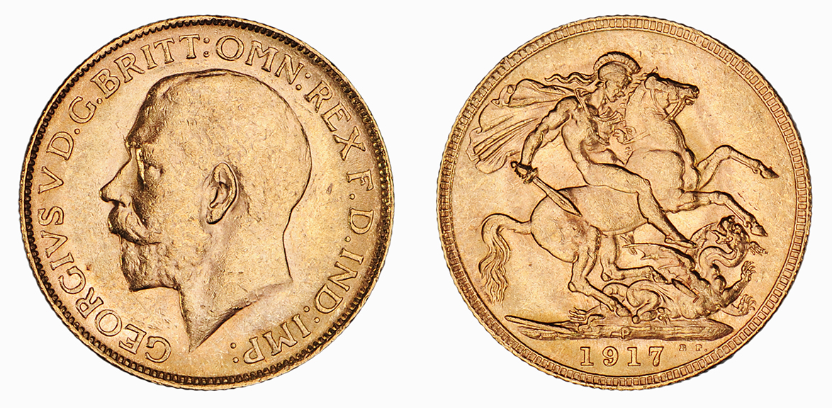 George V, Sovereign, 1917 P
