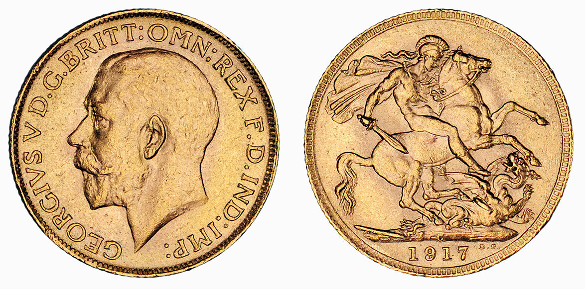 George V, Sovereign, 1917 C