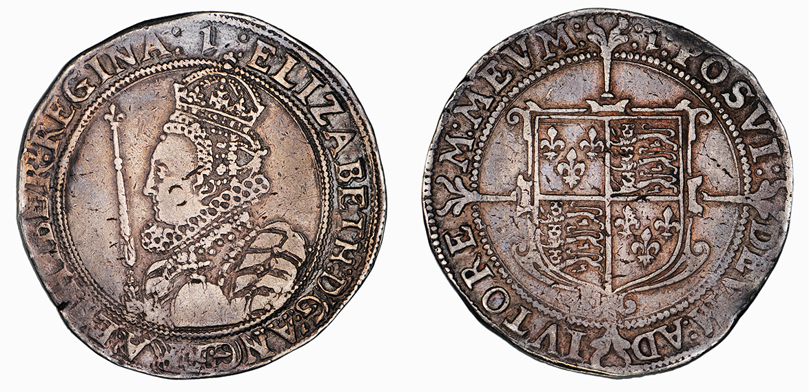 Elizabeth I, Halfcrown, 1601-2