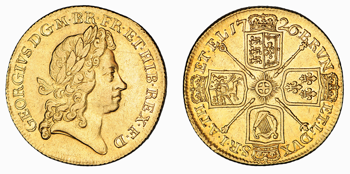 George I, Two Guineas, 1726