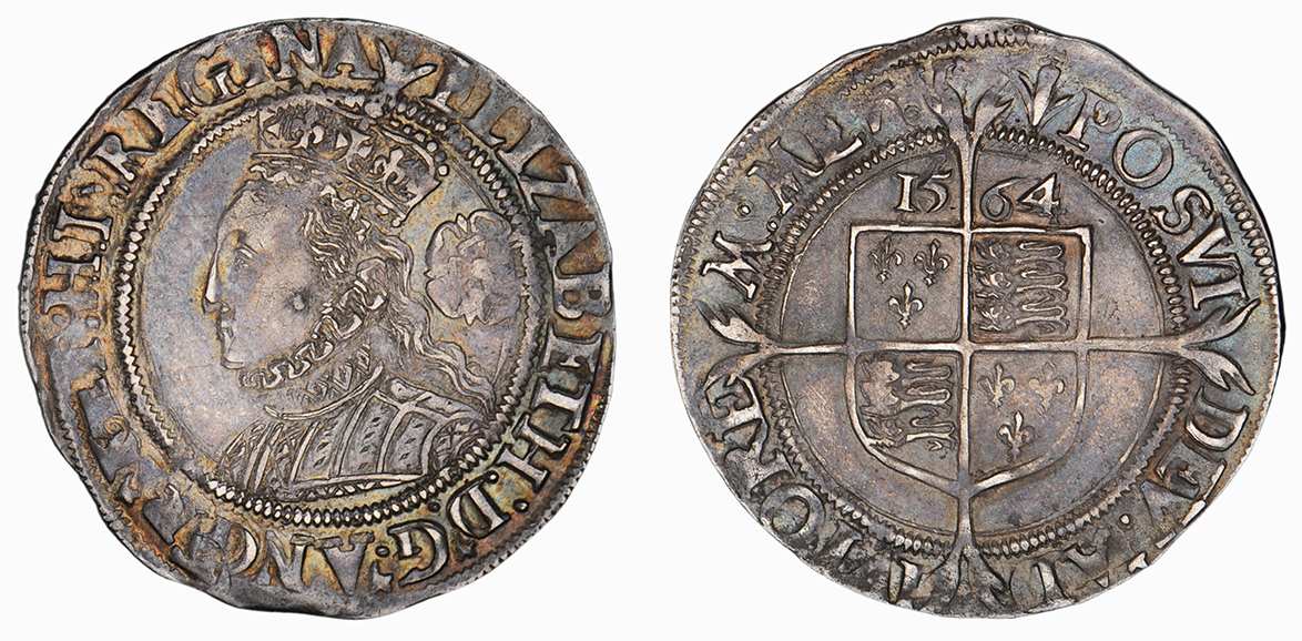 Elizabeth I, Sixpence, 1564