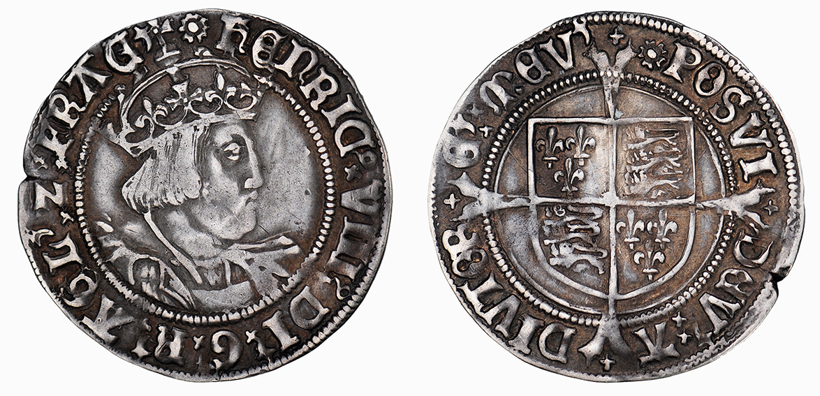 Henry VIII, Groat, second coinage, 1526-44