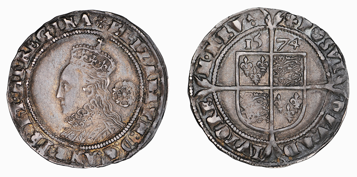 Elizabeth I, Sixpence, 1574