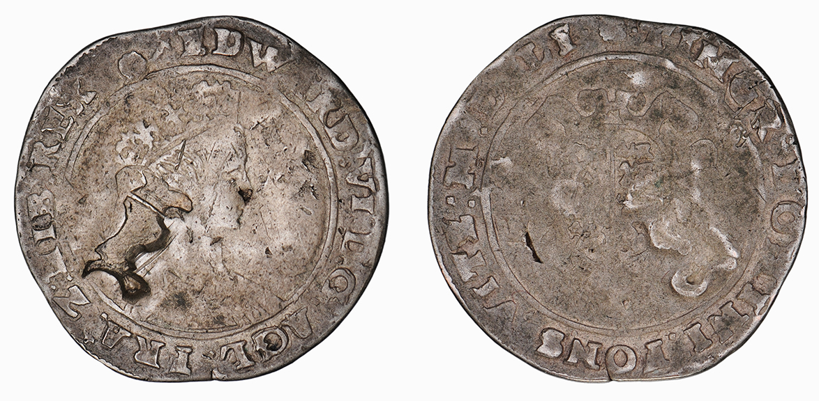 Elizabeth I, Twopence-farthing, countermarked coinage, 1560