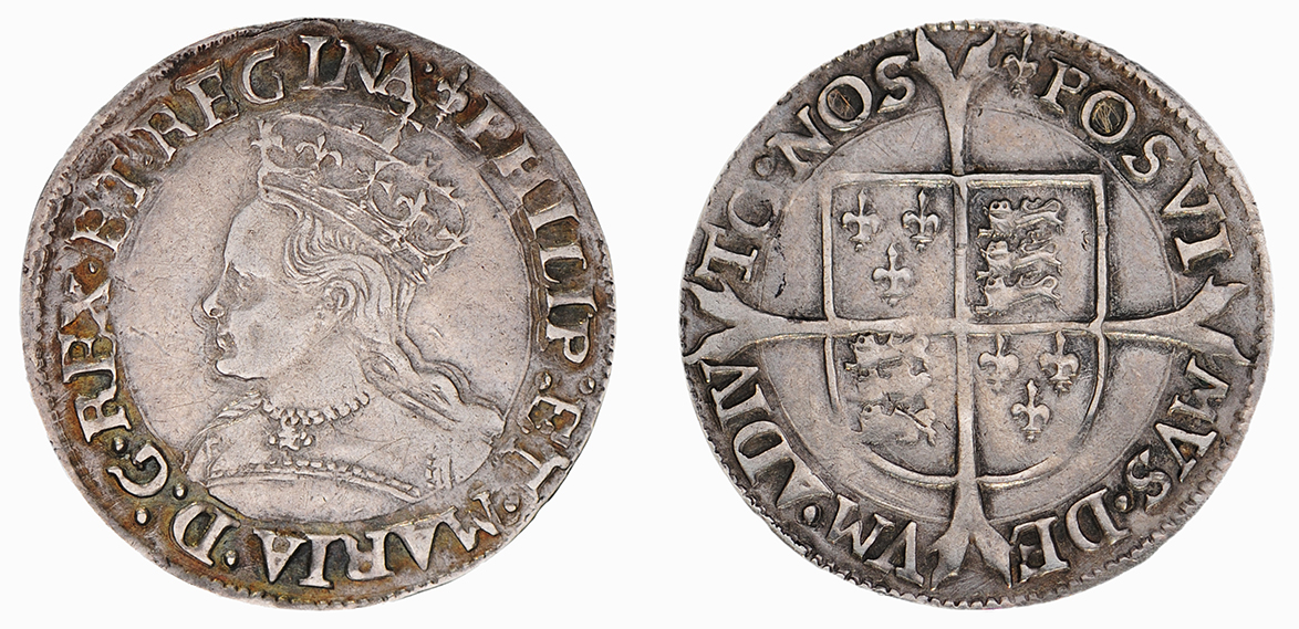 Philip and Mary, Groat, 1554-58