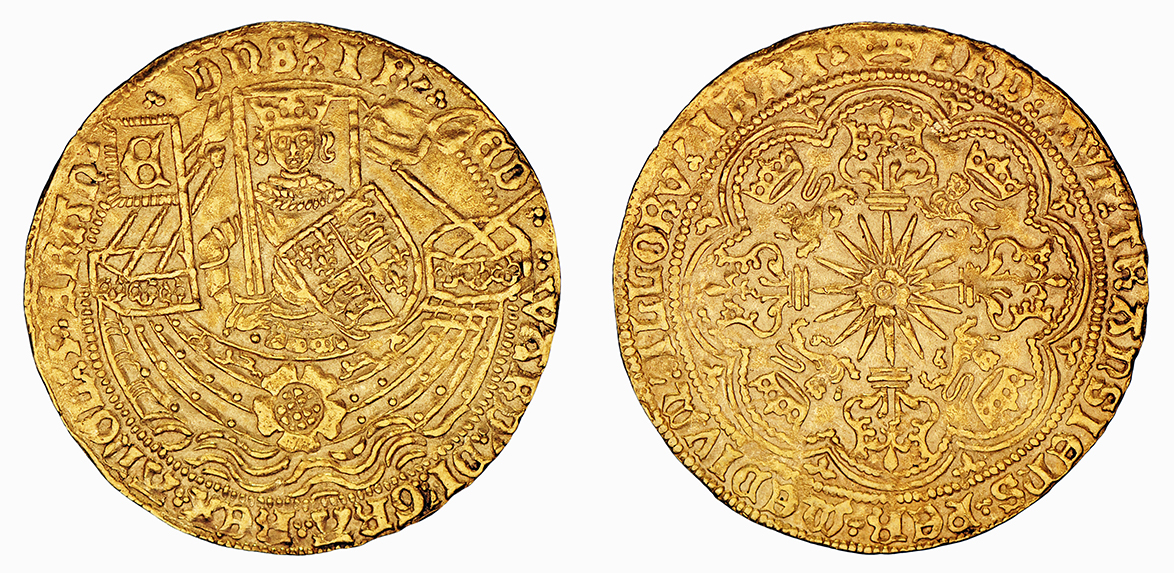 Edward IV, Ryal or Rose Noble, light coinage, 1464-70