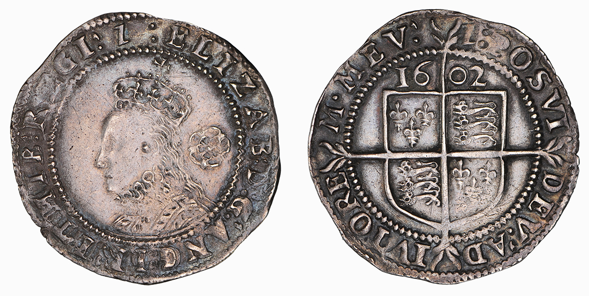 Elizabeth I, Sixpence, 1602