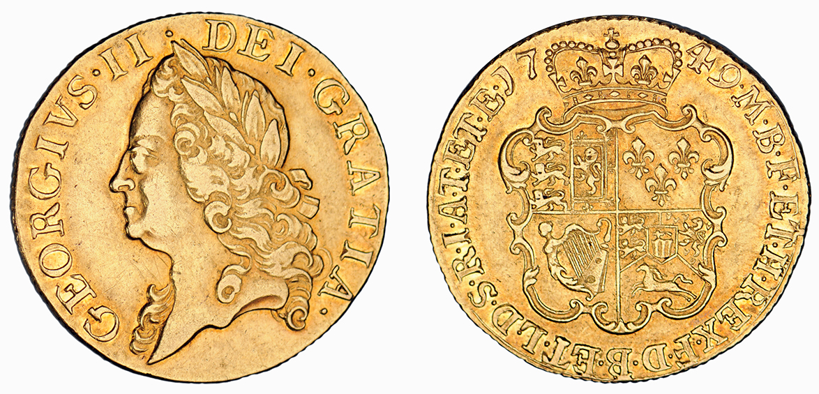 George II, Guinea, 1749