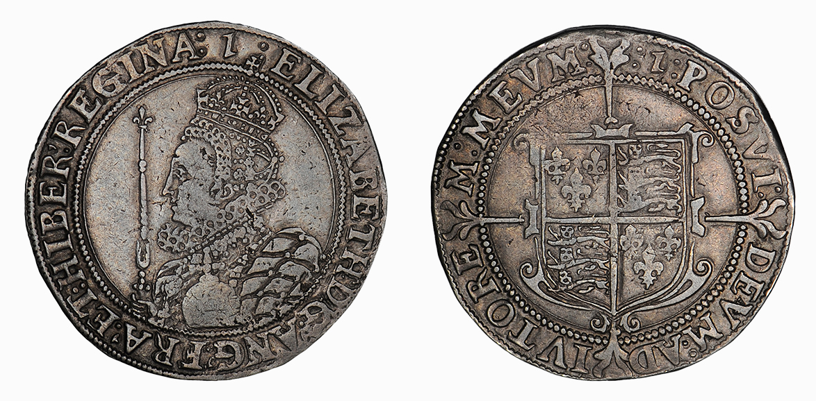 Elizabeth I, Halfcrown, 1601-2