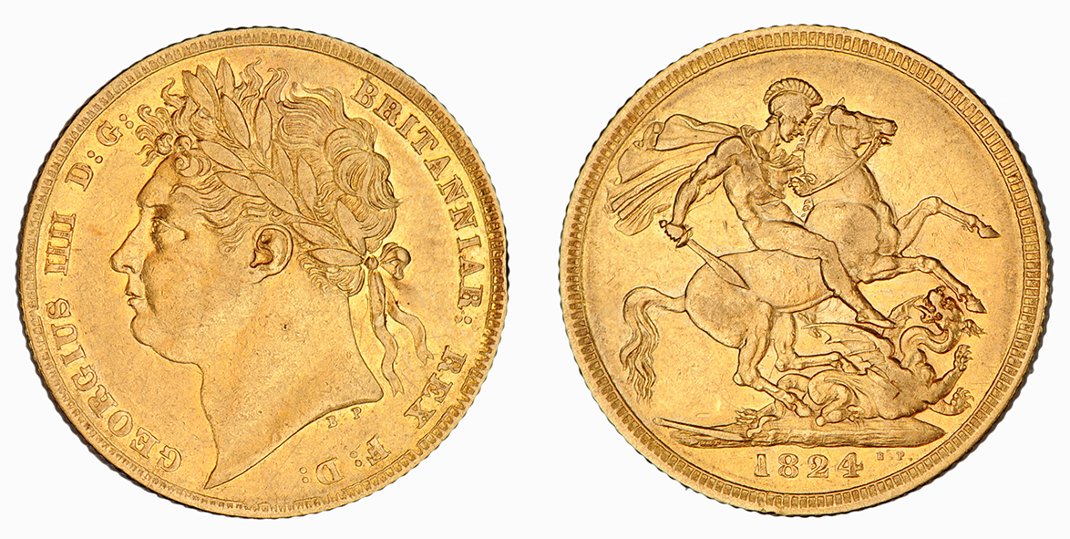 George IV, Sovereign, 1824