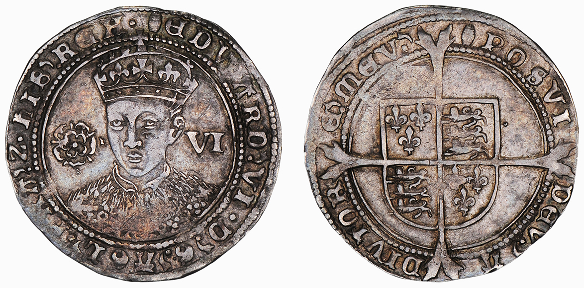 Edward VI, Sixpence, fine silver issue, 1551-3<br />Pleasing old tone, attractive, good very fine.<br /><br />£1,250<br /><br />Please click on the image to contact us regarding this coin.<br />