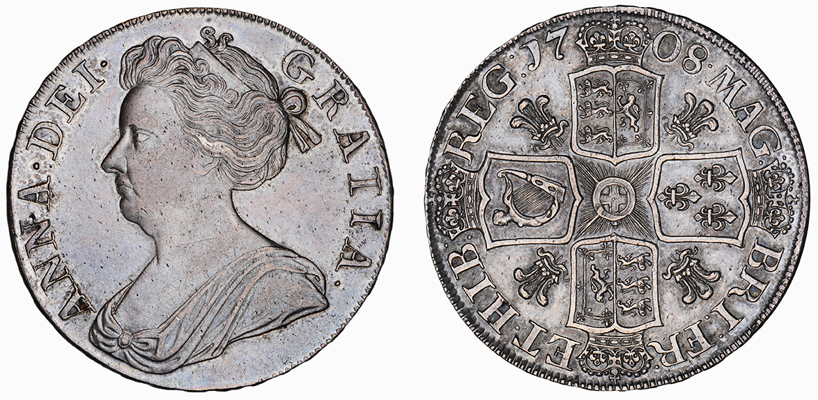 Anne, After Union Crown, 1708 SEPTIMO