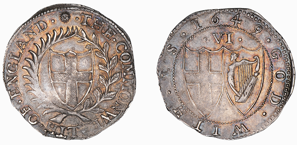 Commonwealth, Sixpence, 1649