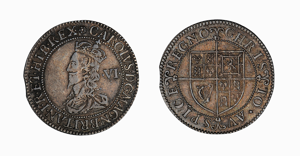 Charles I, Sixpence, 1631-2