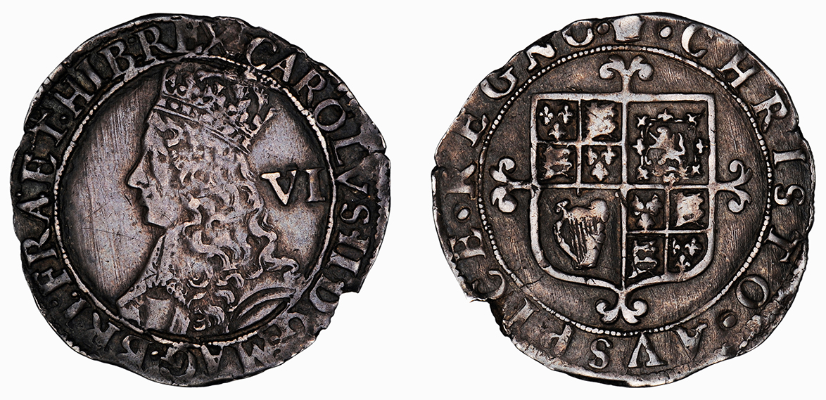 Charles II, Sixpence, 1660-62