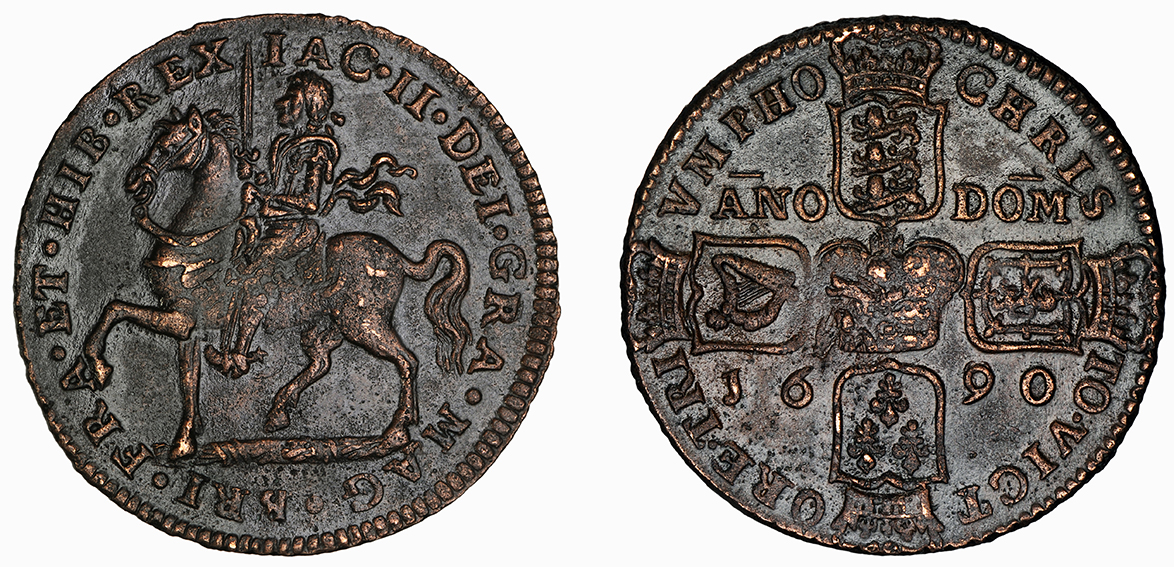 James II, Irish 'Gunmoney' Crown, 1690
