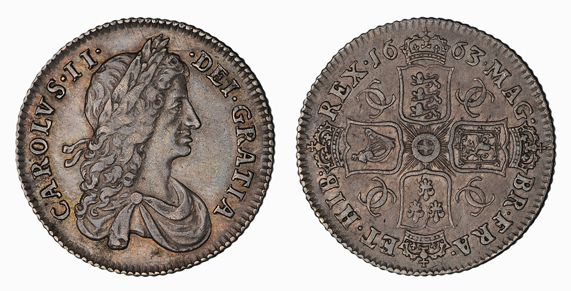 Charles II, Shilling, 1663