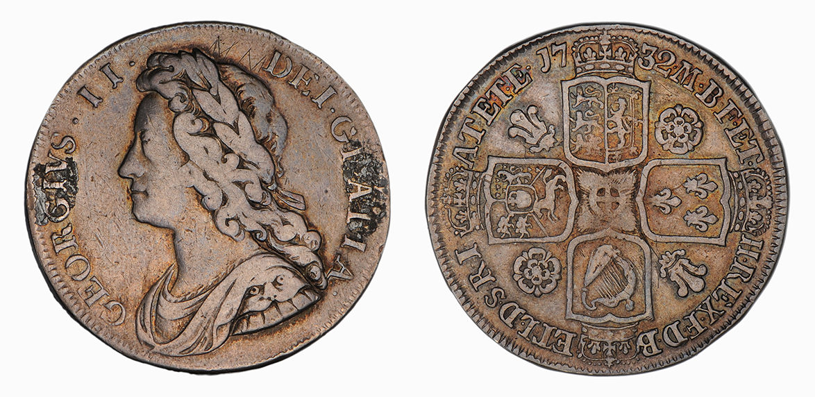 George II, Halfcrown, 1732