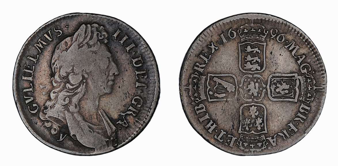 William III, Shilling, 1696