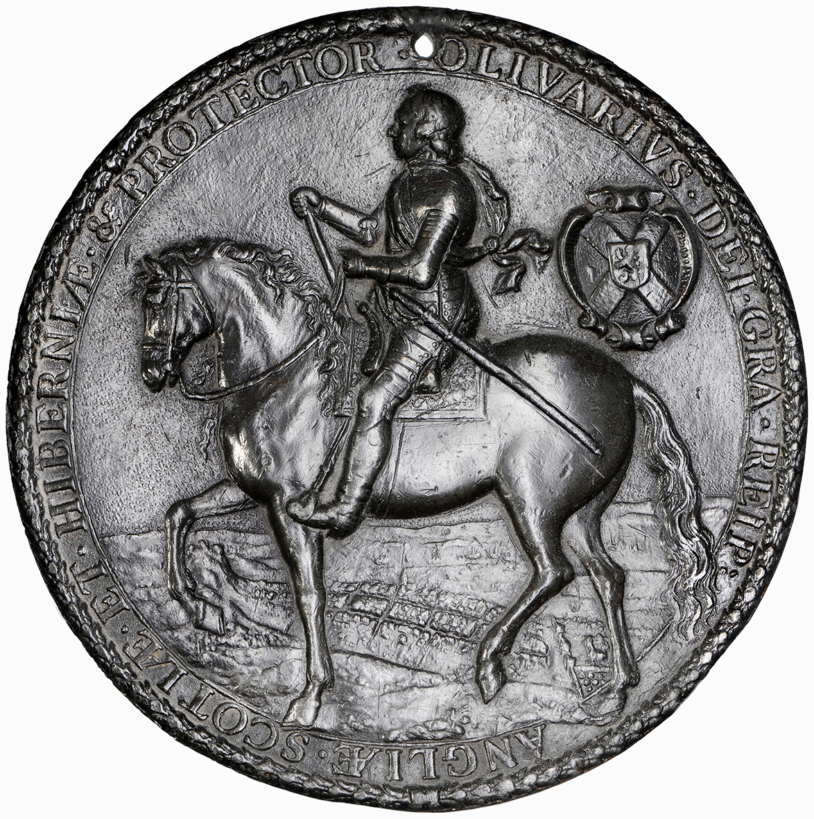 Commonwealth, Oliver Cromwell Uniface Lead Seal, 1653-58