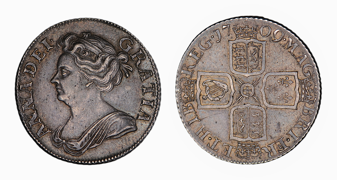 Anne, After Union Shilling, 1709