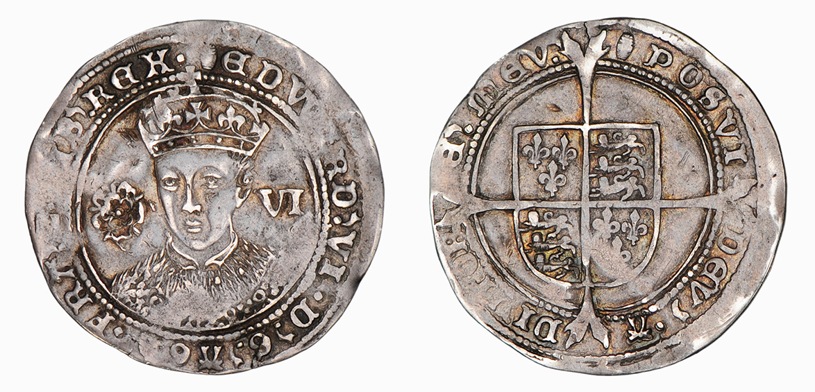 Edward VI, Sixpence, fine silver issue, 1551-3