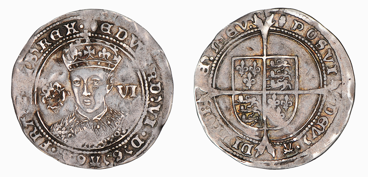 Edward VI, Sixpence, fine silver issue, 1551-3