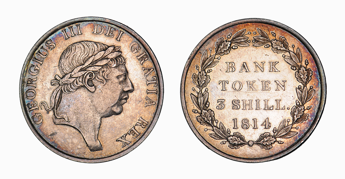 George III, Three Shillings, 1814