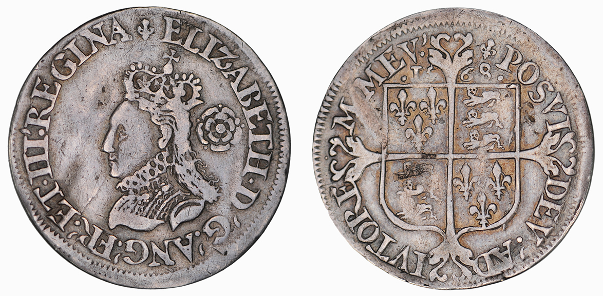 Elizabeth I, Sixpence, 1568