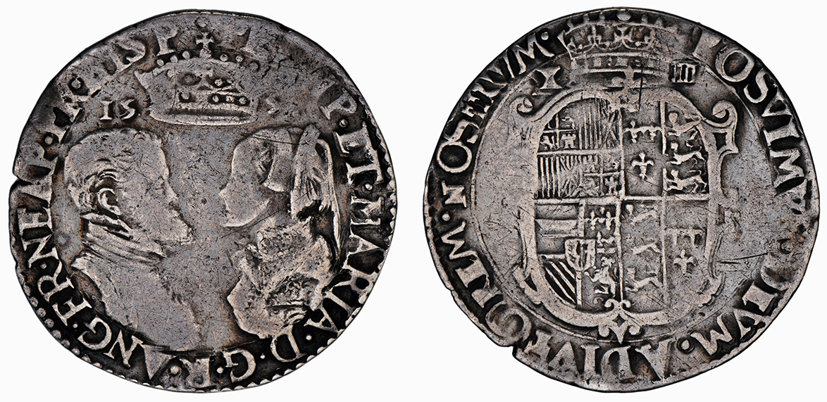 Philip and Mary, Shilling, 1554