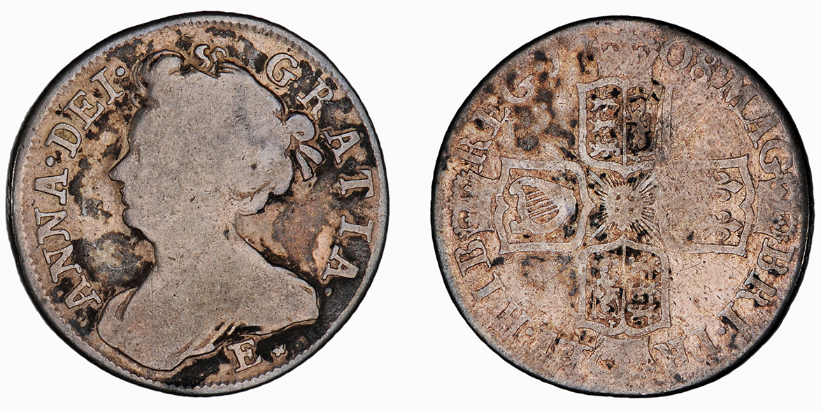 Anne, After Union Shilling, 1708