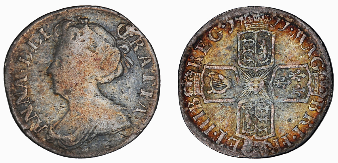 Anne, After Union Sixpence, 1711