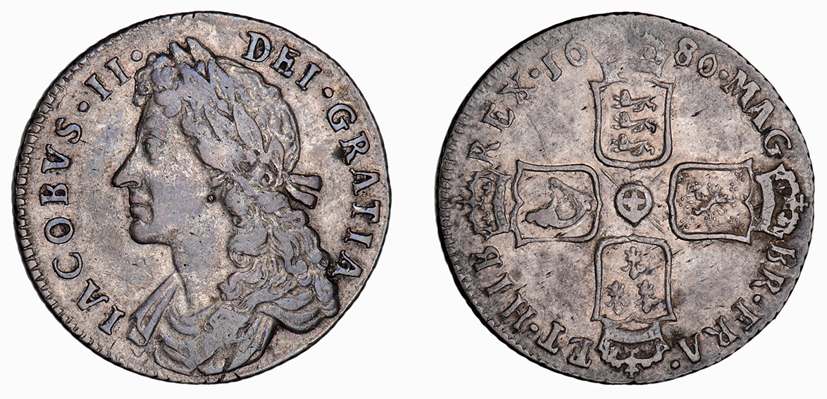 James II, Shilling, 1686